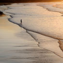 Alone on the beach