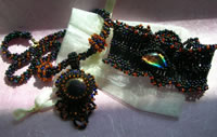 Co-ordinating necklace and cuff.