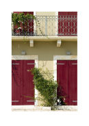 burgundy doors