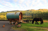 Gypsy  Caravan  at  Glencar Lake. Co. Leitrim