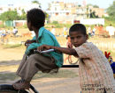On the crossbar. Khajuraho. India