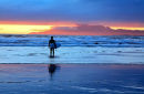 Surfer  .Tullan  Strand. Co. Donegal . Ireland.