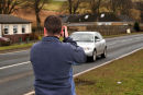 Using fast moving traffic on the Eddleston straight near Peebles to teach the basics of motorsport photography. Fraser gets to grips with shutter speeds.