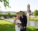 Orlaith and Davie by the River Tweed in Peebles