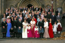 Wedding Group outside Peebles Parish Church