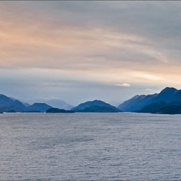 Dusky Sound Entrance at Dawn. New Zealand.