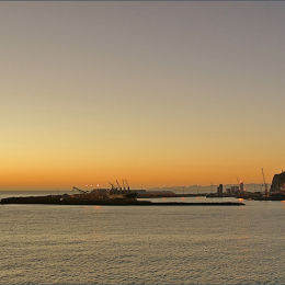 Napier Harbour at dawn. New Zealand.