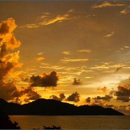 Storm Clouds and Sunset Malaysia.