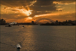 Sydney Harbour Bridge At Sunset