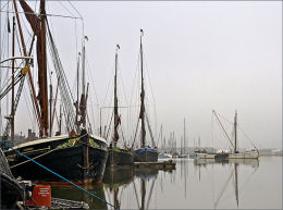 Thames Barges. Maldon in Essex.