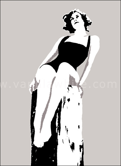 Girl in Swimsuit 1953 - front
