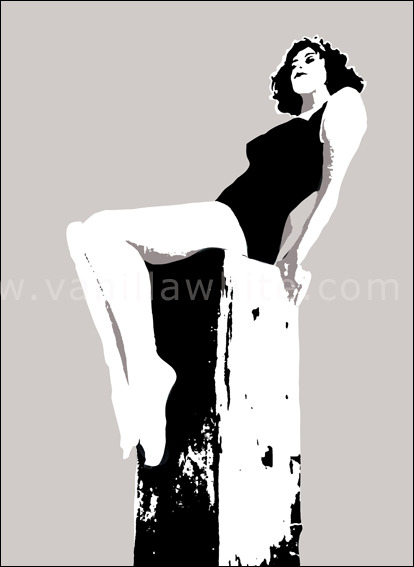 Girl in Swimsuit 1953 - side
