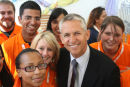 Gary Lineker and Volunteers