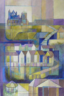 Whitby - Rhapsody in Blue and Gold. Acrylic