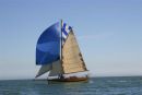 All colour & canvas flying. Toucando goes like the wind - note the slight bow down aspect due to the sail area.