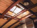 Butterfly roof hatch in saloon