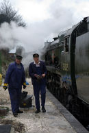 Crew taking a break at Ropley