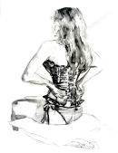 Life Drawing in Agent Provocateur rear view