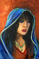 Blue silk