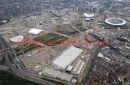PIC SHOWS:- Latest aerial views of the Olympic site
