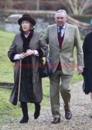 Lord Sam Vestey and wife at Flitcham Church on the Sandringham Estate, UK