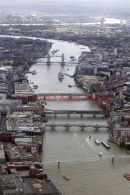 PIC SHOWS:-aerial shot of London, including the Thames, Tower Bridge
