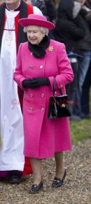 The Queen and Prince Phillip at Flitcham Church on the Sandringham Estate, UK
