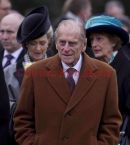 The Queen and Prince Phillip at Flitcham Church on the Sandringham Estate, UK