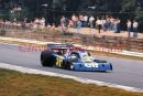 PIC SHOWS:- JODY SHECKTER IN THE 6 WHEEL TYRRELL FORD P34 AT BRANDS HATCH 11.7.76