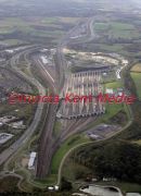Aerial pic of the English Channel Tunnel complex