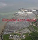 PIC SHOWS. aerial shots of Sheerness docks, main car importing site