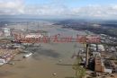 PIC SHOWS AERIAL SHOT OF THE DARTFORD RIVER CROSSING CARRYING THE M25  
