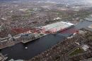 PIC SHOW;EXCEL CENTRE IN LONDON FROM THE AIR;G20 SUMMIT AT THE EXCEL CENTRE 2ND APRIL