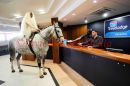 Lady Godiva & Pepe check out the new Coventry Travelodge which opened today 7.5.09