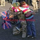 PIC SHOWS ;THE ARGYLL AND SUTHERLAND HIGHLANDERS ,5TH BATTALION THE ROYAL REGIMENT OF SCOTLAND  AND ELEMENTS OF THE PRINCESS OF WALES REGIMENT RETURN TODAY FROM AFGHANISTAN TO HOWE BARRACKS ,CANTERBURY KENT;WELCOMED BY THEIR FAMILY.