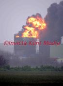 PIC SHOWS FIRE IN OIL TANK IN HOO ST WERBURGH