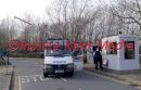 PIC SHOWS A POLICE VAN ESCORTING AN ARRESTED MAN TO THE POLICE STATION AT WOOLWICH CROWN COURT /BELMARSH ,WHEN IT WAS HIT BY THE SECURITY BARRIER; NO ONE WAS HURT IN THE INCIDENT