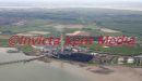 aerial shots of Kingsnorth power station, Isle of Grain, Hoo peninsular, Kent