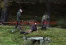 PICS SHOW;CAROLE MIDDLETON AND HER HUSBAND MICHAEL LEARNING TO USE A DEER STALKING RIFLE ON THE BALMORAL ESTATE.WHILE STAYING AT THE THE SCOTTISH HOME OF PRINCE CHARLES BIRKHALL