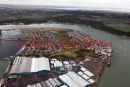 Pic shows:- aerial view of St Mary's island, Chatham, Kent