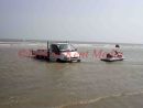 PIC SHOWS:-Ford Transit stuck on Dymchurch Beach, Kent