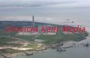 aerial shots of Isle of Grain power station, Isle of Grain, Hoo peninsular, Kent