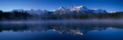 Herbert Lake and Bow Range, Canadian Rockies, Alberta
