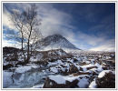 Frozen waterfall in Glen Etive