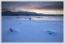 Loch Ba - footprints in the snow