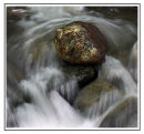 Boulder in stream - Yosemite