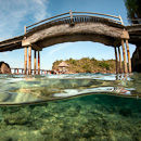 Bridge over calm water