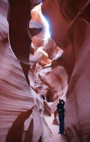Photographing slot canyon