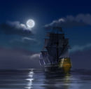 Ship and Moon