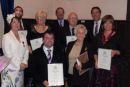 Simon O'Rourke at the Town Awards 2010 ceremony on the 4th May 2010. Pictured here with the Mayor of Clitheroe after receiving the 'Service to the Town of Clitheroe' award. Also pictured are other people who received a Town Award at the ceremony